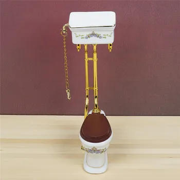 Dongzhur Miniatura Tualetes Namiņš 1:12 Miniatūras Piederumi Retro Rotaļlieta Mājas Rotājumu Komplekts Miniatūras Leļļu Nams 1:12 Dropship