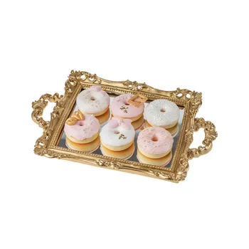 Donut Simulācijas Pārtikas Fotografēšanas Aksesuārus Zelta Pulveris Kāzu Viltus Kūka Maizes Rotaļu Modeli, Logu Noformēšana