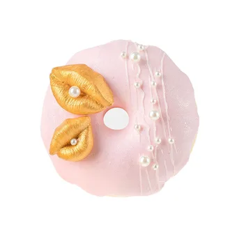 Donut Simulācijas Pārtikas Fotografēšanas Aksesuārus Zelta Pulveris Kāzu Viltus Kūka Maizes Rotaļu Modeli, Logu Noformēšana