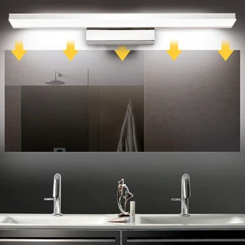 DONWEI 42CM 52CM Mūsdienu Vienkāršu LED Sienas Apgaismojums Iekštelpu Ūdensdrošs LED Aplauzums Spogulis Gaismas Guļamistabai Vannas istabu, Ģērbtuvi,