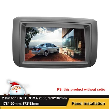 Double Din DVD Stereo Kadru Montāžas Bezel Apdares Komplekts Fascijas Par FIAT CROMA 2005. gada Auto Radio Panelī, Trīs Izmērs