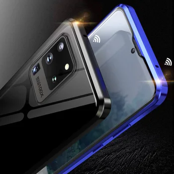 Double Face Pilnīgu Aizsardzību Magnētisko Case For Samsung S20 FE S9 S10 S8, Ņemiet vērā, 20 Ultra PLUS 10 9 8 A71 A70 A50 A51 M51 A11 Vāciņu