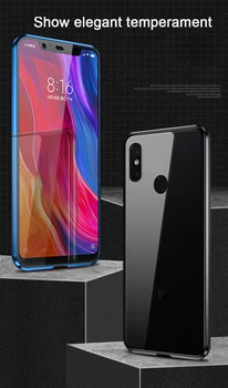 Double Sided Magnētisko Gadījumā Huawei P smart Z vāciņa telefonu gadījumā Magnēts Stikla Pilnībā Segtu Huawei P smart plus 2019 Telefonu gadījumā