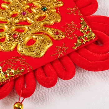 Double Sided Ķīniešu Mezgls Zelta Vēstuli, Ķīniešu Jaunā Gada Pavasara Festivāls Puse, Kāzu Svinības Mājās Apdare Rokdarbi