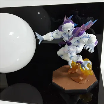 Dragon Ball Rīcības Attēls Freeza LED Spuldzes Gaismu ar 3 Krāsas, Dragon Ball Z Statuetes Frieza PVC Modelis DIY Komplekts Rotaļlietas, Dāvanu Ziemassvētki