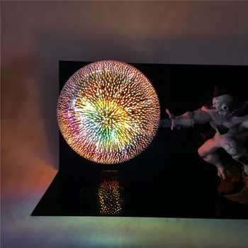 Dragon Ball Rīcības Attēls Freeza LED Spuldzes Gaismu ar 3 Krāsas, Dragon Ball Z Statuetes Frieza PVC Modelis DIY Komplekts Rotaļlietas, Dāvanu Ziemassvētki