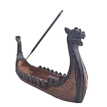 Dragon Boat Vīraka Nūju Turētājs Deglis Roku Cirsts Griešanai Vīraka Kvēpināmais Trauks Rotas, Retro Vīraks Degļi Tradicionālās Dizains