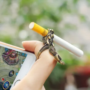 Dragon-veida Cigarešu Gredzenu Inovatīvu Vara Cigarešu Turētājs, Dekoratīvās Smēķēšanas Piederumi