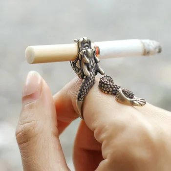 Dragon-veida Cigarešu Gredzenu Inovatīvu Vara Cigarešu Turētājs, Dekoratīvās Smēķēšanas Piederumi