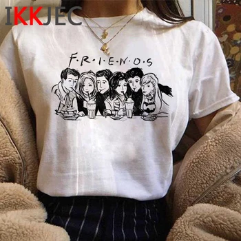 Draugiem Tv raidījumu Grafiskā Smieklīgi Karikatūra T Krekls Sievietēm Labākajiem Draugiem Harajuku T-krekls Lielgabarīta Vasaras Tshirt Modes Top Tee Sieviete