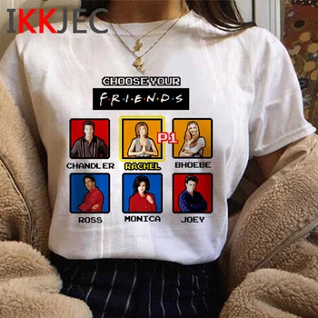 Draugiem Tv raidījumu Grafiskā Smieklīgi Karikatūra T Krekls Sievietēm Labākajiem Draugiem Harajuku T-krekls Lielgabarīta Vasaras Tshirt Modes Top Tee Sieviete