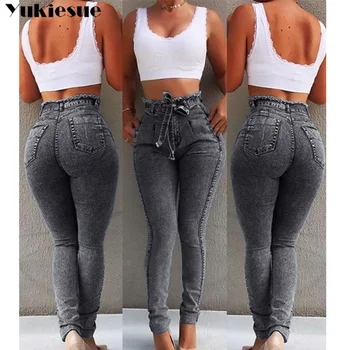 Draugs Caurumu Ripped Džinsi, Sieviešu Bikses Atdzist Džinsa Vintage Jeans For Meitene Augsta Vidukļa Gadījuma Bikses Sieviešu Slim Jeans sieviete