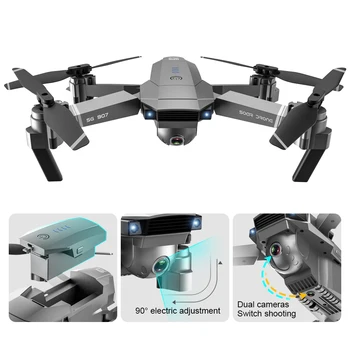 Drones 4K GPS dron quadrocopter ar kameru dūkoņa, rc helikopteru rotaļlietas profissional drohne quadrocopter helicoptero SG907 VS 906
