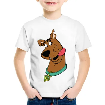 Drukāt Scooby Doo Un Šagijs Bērniem Smieklīgu T kreklu Bērniem Mystery Mašīna karikatūra t krekls meitenēm tshirt Topi Bērnu Apģērbu 83031