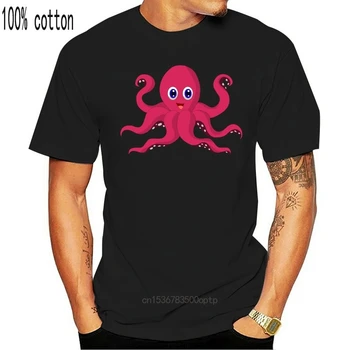 Drukāšanas Pielāgot Astoņkāji Red Komiksu, Dāvanu Idejas T-Kreklu Smieklīgs Vēstules Apkalpes Kakla Drēbes Komiksi Vīriešiem Tshirts Tee Augšu