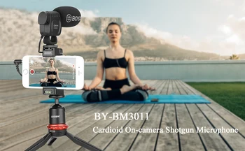 DSLR Uz Kameras Super-Cardioid Bise Mikrofons Raidījums, BOYA Kondensatoru Interviju Capacitive Mic Canon Nikon Video Live