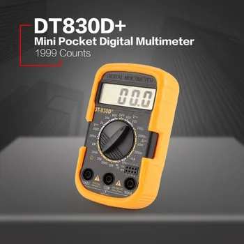 DT830D+ Mini Kabatas Digitālais Multimetrs 1999 Skaits AC/DC Volt Amp Ohm Diode hFE Nepārtrauktību Testeri Ammeter Voltmetrs