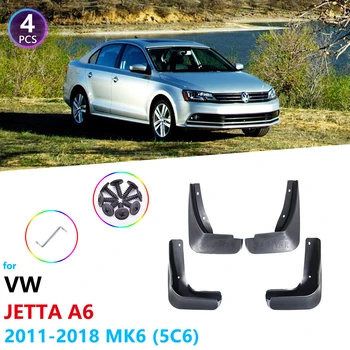 Dubļusargi priekš Volkswagen VW Jetta A6 5C6 Mk6 6 2011~2018 Auto Piederumi Fender Mudflaps Aizsargs Šļakatu Dubļu Sargi 2016 2017