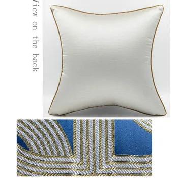 DUNXDECO Spilvena Vāka Dekoratīvs Spilvens Gadījumā Mūsdienu Vienkāršu Ģeometrisko Žakarda 2019 Modes Zilā Coussin Dīvāns Gultas Dekorēšanai