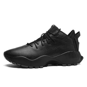 Dwayne Čības vīriešiem high top microfiber platformas kurpes modes zīmola vīriešu kurpes melnas mežģīnes uz augšu hot apavi vīriešu kurpes vulcanize