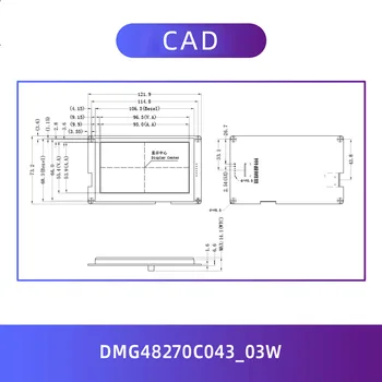 Dwin T5L HMI Saprātīga Displejs, DMG48270C043_03W 4.3
