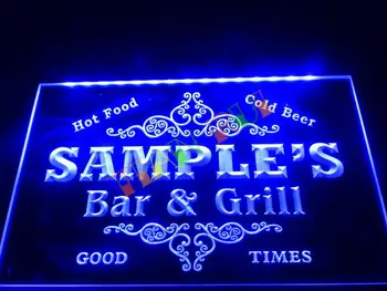 DZ058 - Nosaukums Personalizētu Pasūtījuma Ģimenes Bar & Grill Alus Mājās, Dāvanu Neona Zīme karājas zīme mājas dekoru amatniecības