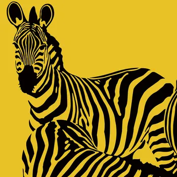 Dzeltena Gaismas Zebra Modes Minimālisms Citē Wall Art Audekls Gleznošanai Ziemeļvalstu Plakāti Un Izdrukas, Bildes Dzīvojamā Istaba Dekori