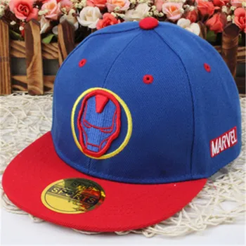 Dzelzs Vīrs logo cepure Brīnums bērnu izšuvumi hip hop cepure vīriešiem un sievietēm pavasarī un vasarā, rudenī sejsegu bērnu beisbola cepure