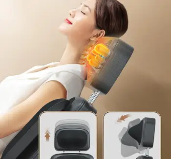 Dzemdes kakla skriemeļa massager kakla, plecu, jostasvietas atpakaļ visu ķermeni daudzfunkcionāls instruments, mīcīšanas spilvenu atspiedies uz krēsla