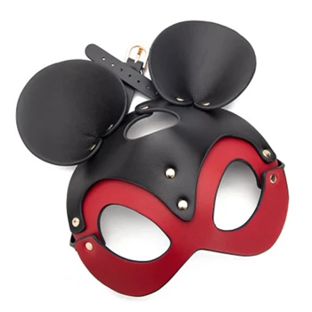 Dzimums Pieaugušo Produkti SM Seksa Rotaļlietu BDSM Sieviešu Ādas Acu Maska & Mickey Mouse Cosplay Pieaugušo Maska Spēle Maskēties Puse Sejas Maskas