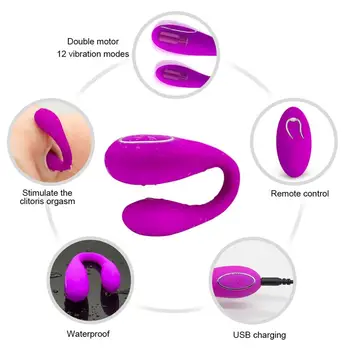 Dzimums Veikals Pāris Seksa Produkts Bezvadu Vibrators Double G Spot Vibro Klitora Stimulators Dildo Vibratoru Biksītes Sievietēm