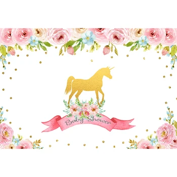 Dzimšanas diena Zirgu Tēmu Fona Meitene Seglu augšu Svinības Puse Banner Apdare Ūdenskrāsu Fons Ziedu Foto Studija Bērniem