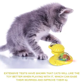 Dzirnavas Rotaļlietas, Lai Kaķiem Puzzle Kaķis Vinilplašu Teasing Interaktīvās Rotaļlietas Ar Masāžas Nesaskrāpē Kutēšana Grieza Kaķis Spēlēt Spēles Rotaļlietas