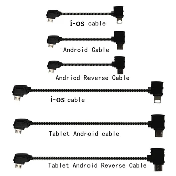 Dūkoņa Tālvadības pults ziņas, kas Saistītas Kabeļu Līnijas Vadu Mobilo Telefonu Iphone / Tablete Micro USB TYPE-C DJI Mavic Gaisa Spark