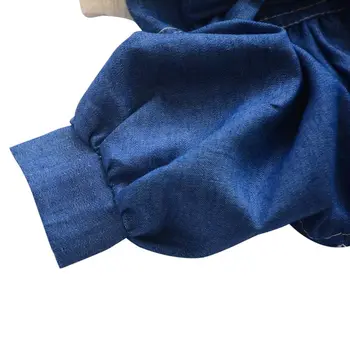 Džinsa Pet Suņu Apģērbu Loku Dekoru Kucēns Jumpsuits Apģērbu Maziem Suņiem Chihuahua trikotāžas Kultūras Laternu Bikses, Mētelis Perro