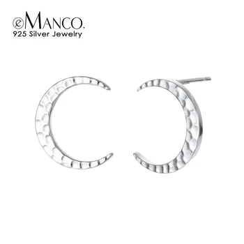 E-manco 2019 modes Romantiska 925 sudraba stud auskars sievietēm mēness vārdiem dizaina dāmas auskari par drauga dāvanu orecchini