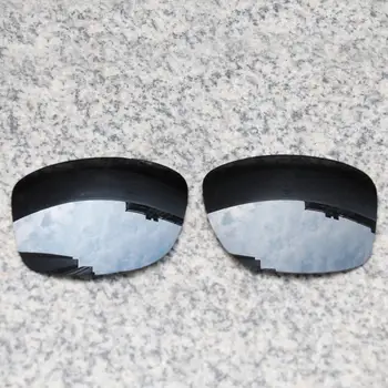 E. O. S Polarizētās Ciešāku Nomaiņa Lēcas Oakley Jupiters Brusas Saulesbrilles - Black Chrome Polarizētās Spogulis