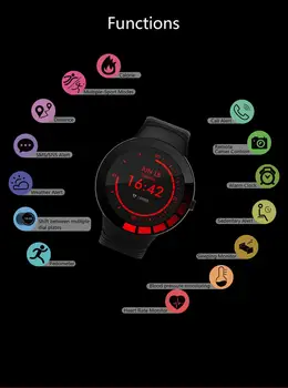 E3 Smart Skatīties Laika displejs vīriešu Ūdensnecaurlaidīgs IP68 Smartwatch Sporta Skatīties Sirdsdarbības ātrums, asinsspiediens, asins skābekļa veselības dienesta