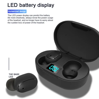 E6S TWS Bezvadu Augstas izmaksas Efective Bluetooth 5.0 Austiņas Smart Control Sporta Earbuds Smart ciparu displejs bluetooth austiņas