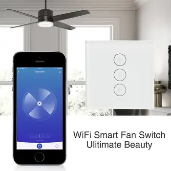 EACHEN Wifi Griestu Ventilators Maiņa-Smart Ventilatora Ātruma Kontroles-ES(Tuya/SmartLife)