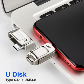 EAGET CU31 3 in 1 USB Flash Drive 32/64/128GB Pārnēsājamu USB 3.1 Tips-C USB 3.0 OTG Pendrive Atmiņas Stick, lai Tālrunis/Tablete