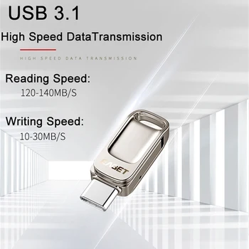 Eaget CU31 OTG USB3.1 Flash Drive Mini Flash Disku, Tipa K ātrgaitas Pendrive 16.G 32G 64G 128G Tipa C Interfeiss USB Zibatmiņas Diskus,