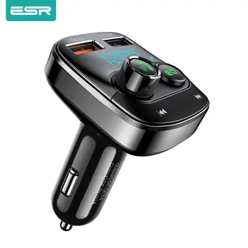 EAR Auto MP3 Atskaņotājs ar Bluetooth Bezvadu FM Raidītājs Smart QC3.0 Fast Charger Dual USB Lādētājs Strāvas Adapteris, U diska TF Kartes
