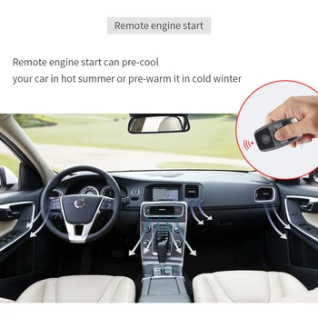 Easyguard Smart key keyless go auto signalizācija tālvadības dzinēja iedarbināšanas pogu sākt touch paroli ieraksts DC12V