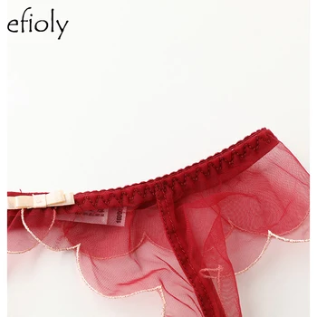 EFIOLY NT19A0079 2019 Ultra-plānas Sexy Apakšveļa Komplekts Ziedlapiņu Krūšturis Un Biksīšu Komplekts Push Up, Bez Loka Viedokļa Apakšveļas Komplekts Sievietēm