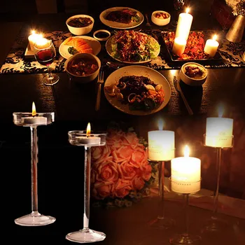 Eiropas Augsta Svečturis Stikla Svece Īpašnieks Romantiskas Vakariņas Apdares J99Store
