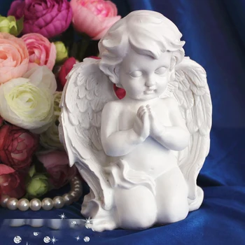 Eiropas Gatavotās Sveķu Eņģeļu Figūriņas Mājas Interjera Dekorēšana Amatniecības Kāzu Dāvanas Laimīgs Rotājumu Biroja Telpas Galda Statujas