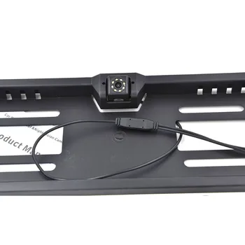Eiropas numura zīme Rāmis CCD Atpakaļskata Kamera Auto Auto Reverse Rezerves Autostāvvieta Atpakaļskata Kamera Nakts Redzamības 8 LED Gaismas