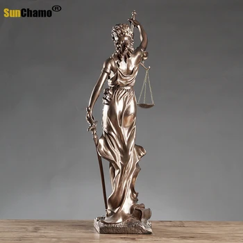 Eiropas Retro Stila Tieslietu Taisnīgumu Statuja Dzīvojamā Istaba Rotājumi Biroja Advokātu Biroji, Statujas Apdare Dievietes Skulptūra Dāvanu