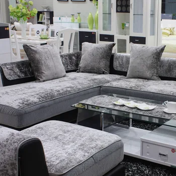 Eiropas Samta Ādas dīvāns Ietilpst četri gadalaiki Dvieļu vāciņš Pilnīgu pārklājumu Universālā ziemas Plīša neslīdoša sofa cover